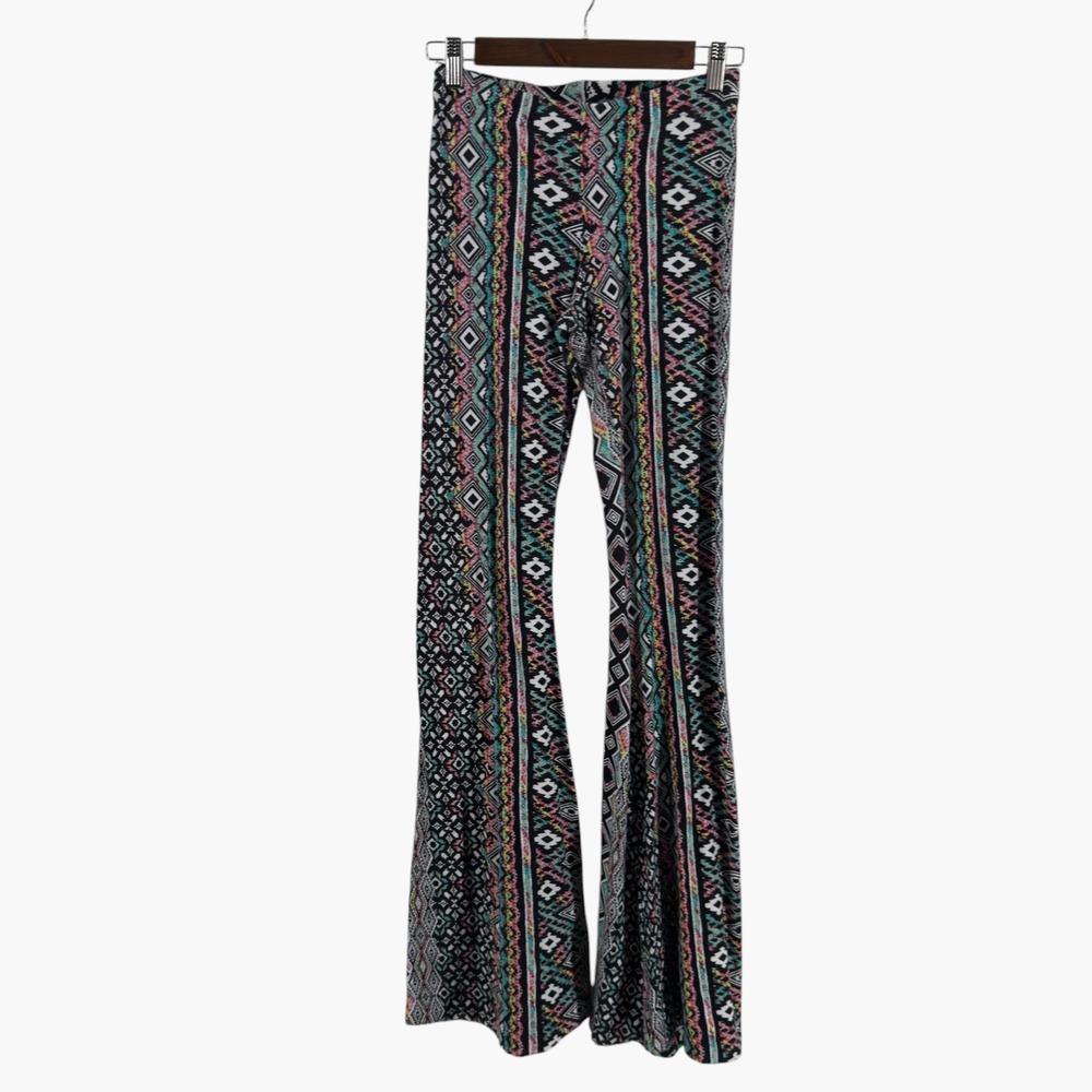 Purefix by Tricia Tribal Pattern Flare Pants Size S‎